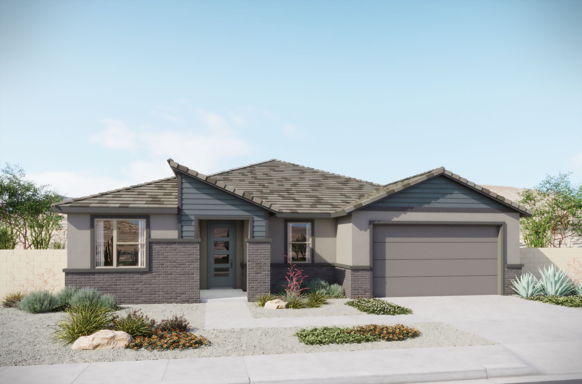  Elevation Front with window and garage