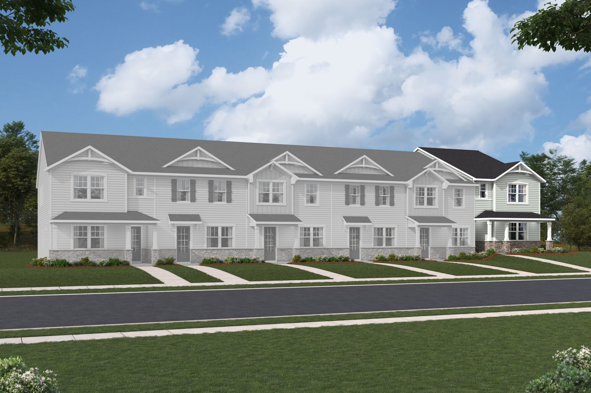  Town Homes with window and door