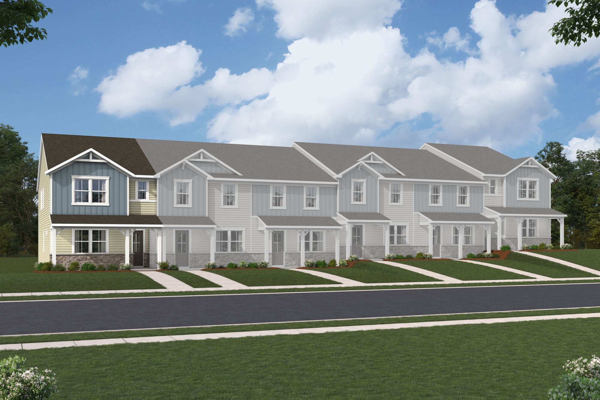  Town Homes with window and door
