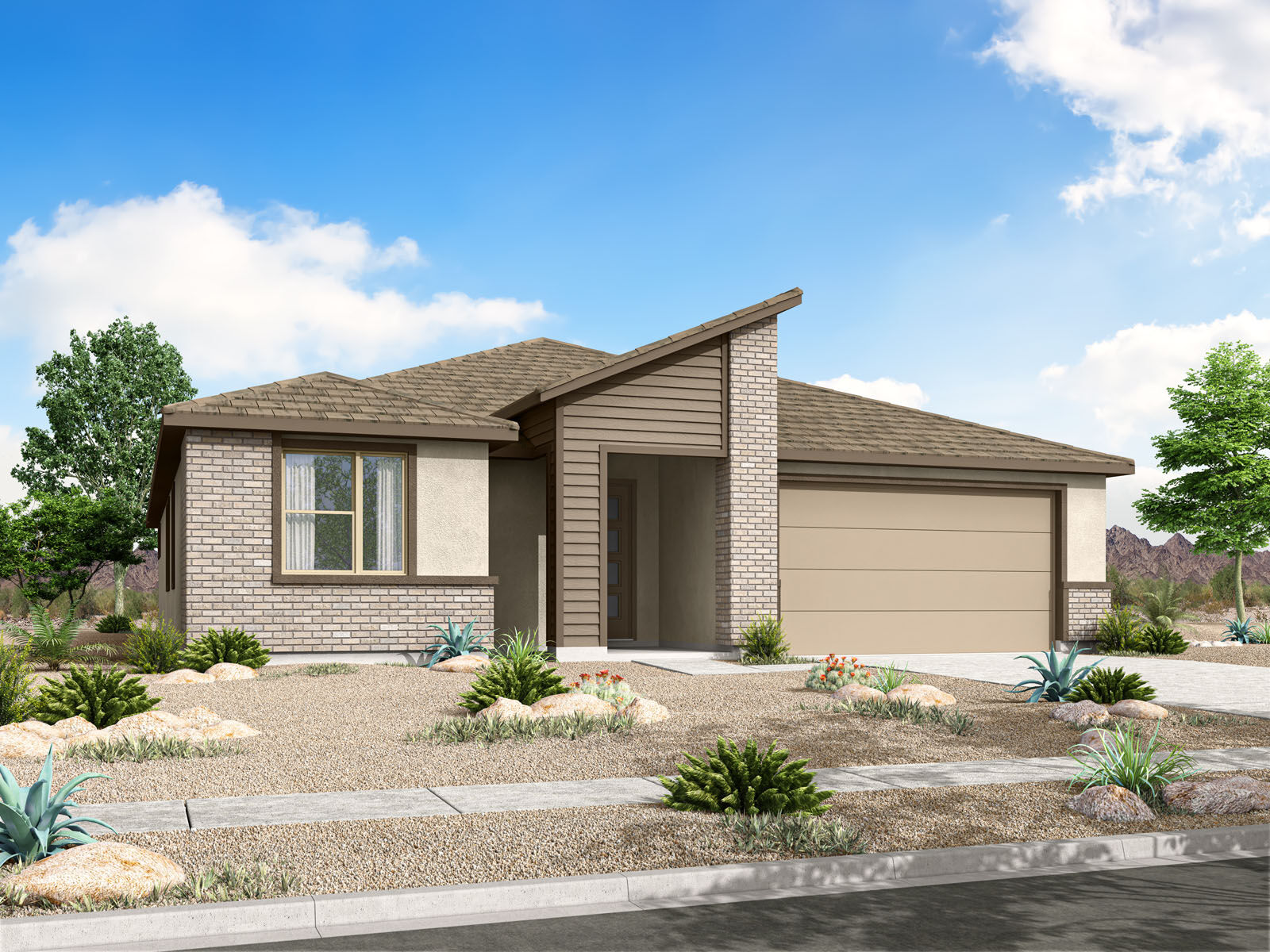  Elevation Front with garage and window