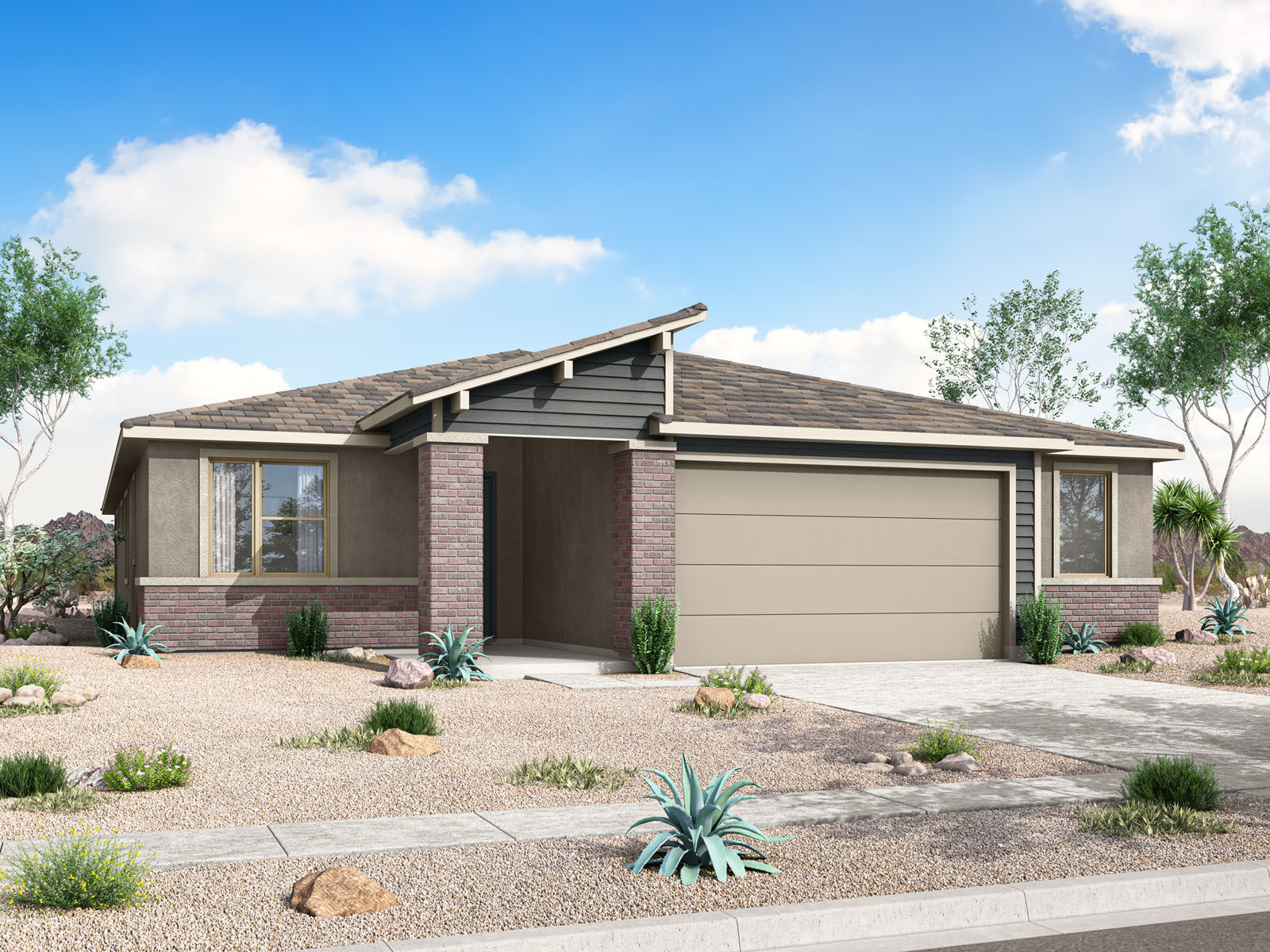  Elevation Front with garage and window