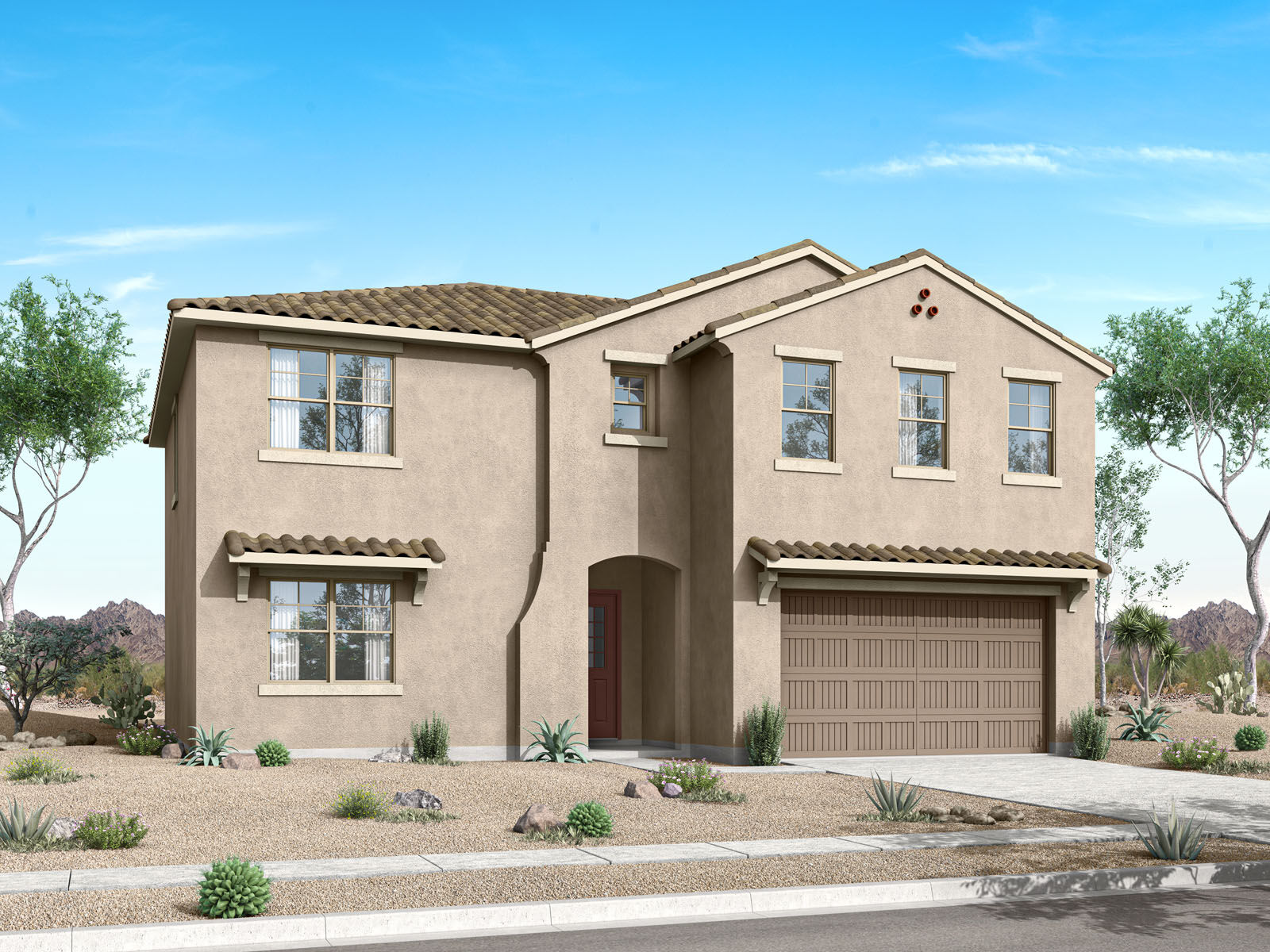  Elevation Front with garage, window and door