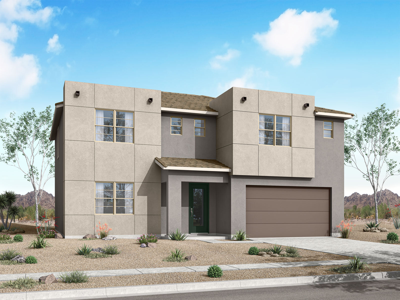  Elevation Front with garage, window and door
