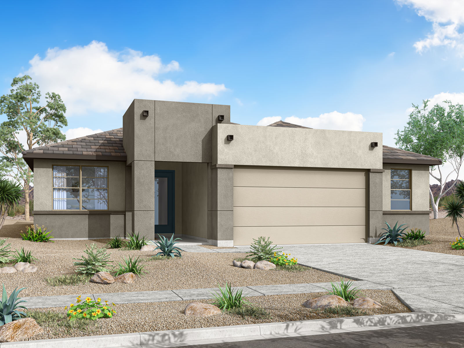  Elevation Front with garage and window