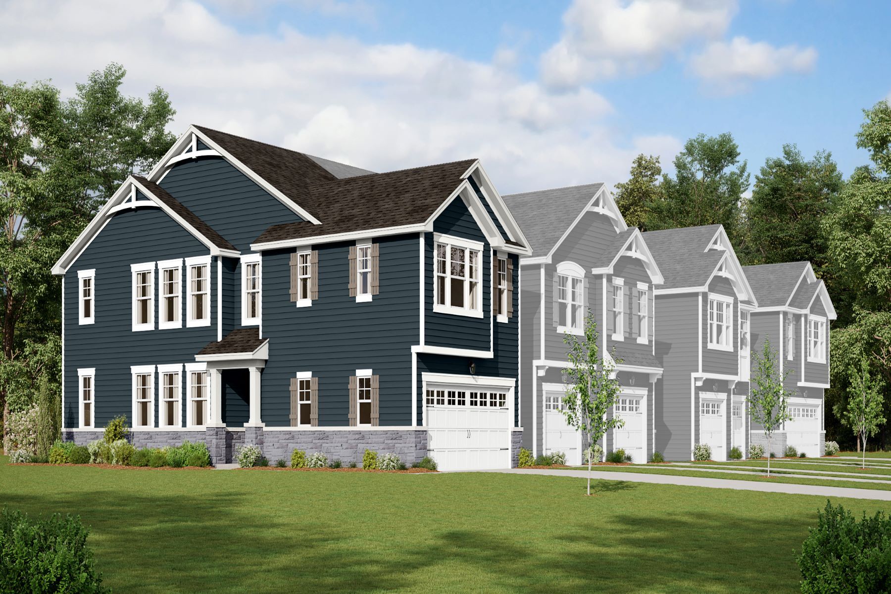 Briana French Country Enhanced Side Elevation