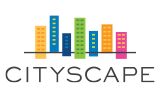 Cityscape logo with multicolored buildings above the word Cityscape