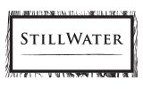 Stillwater logo with white background and black text: Stillwater text underlined and bordered with black and white design
