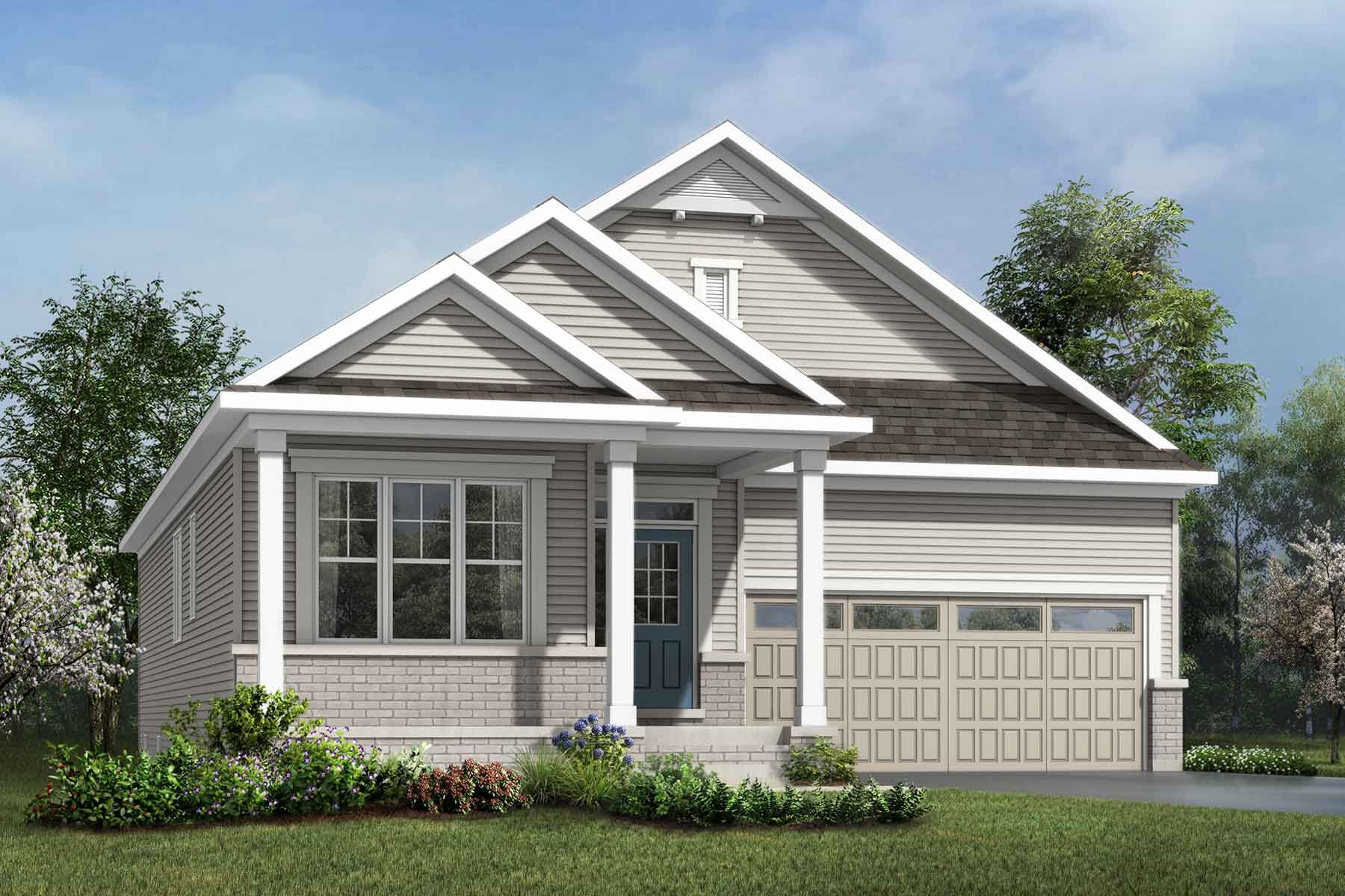 A Georgian style detached home with a double car garage.