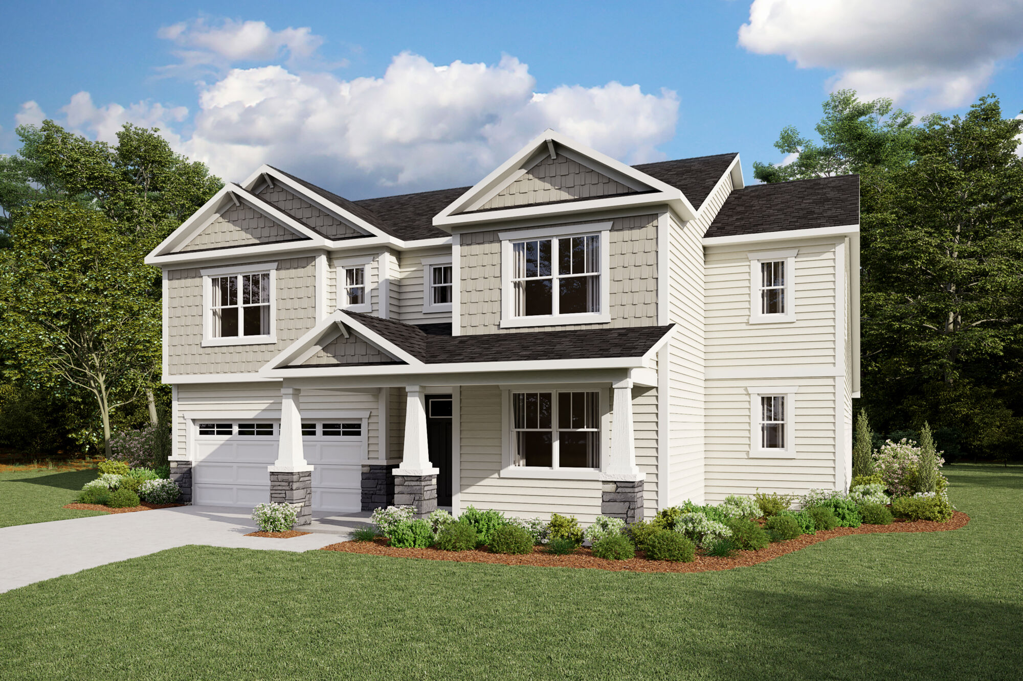  Elevation Front with garage and window