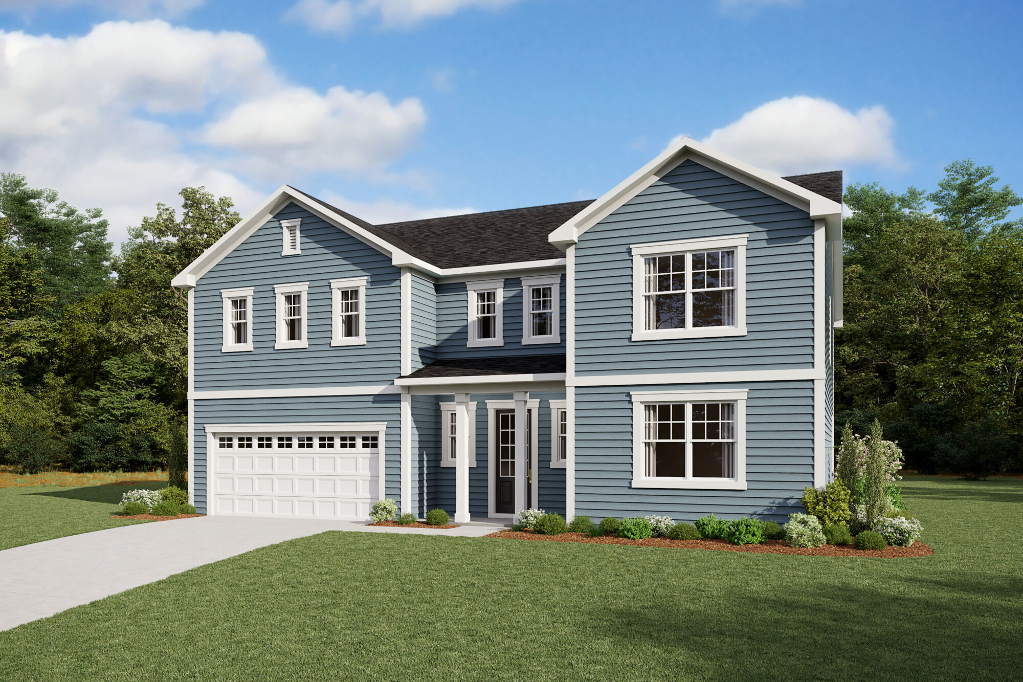  Elevation Front with window and garage