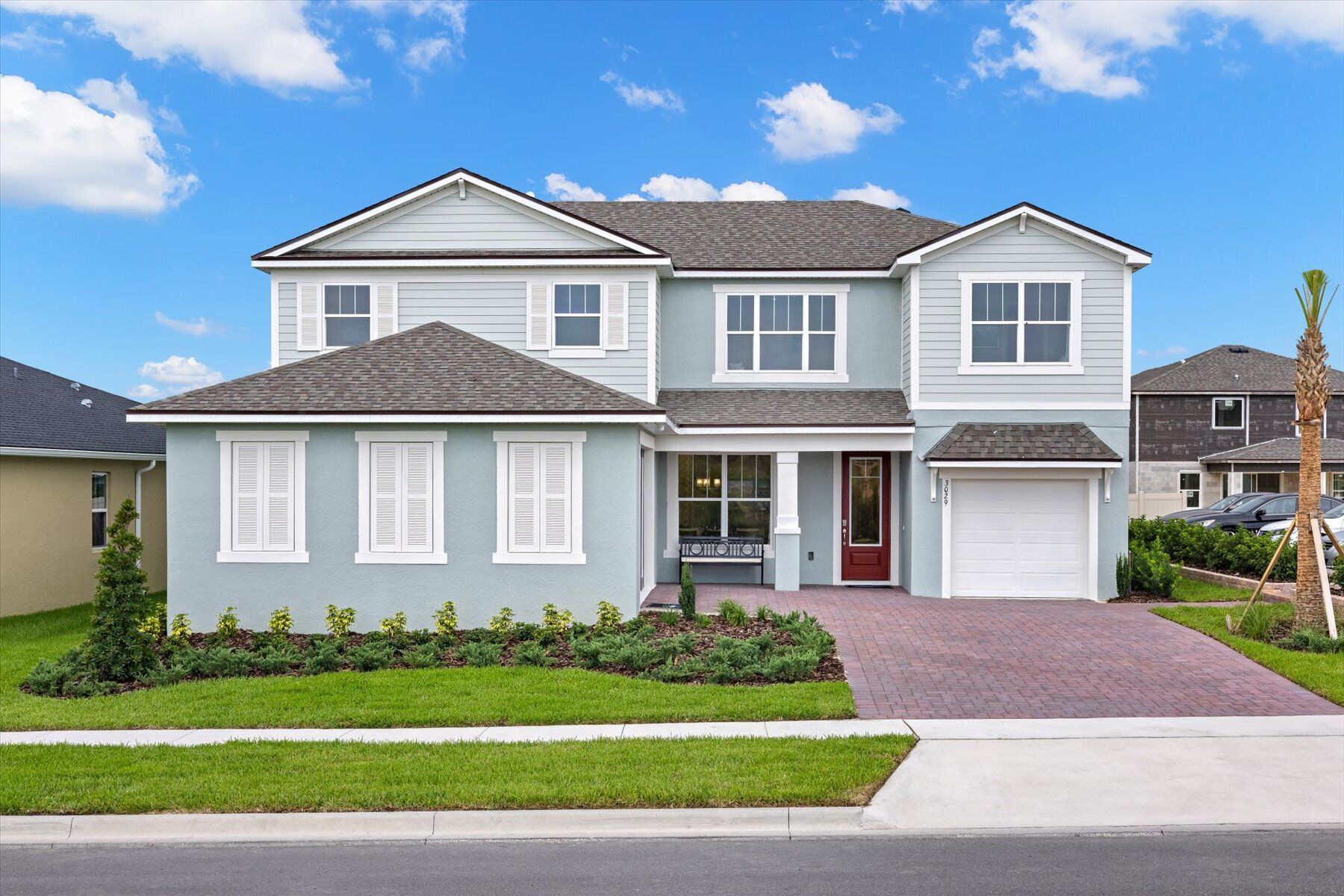 TownHomes with door, window, garage, exterior stucco