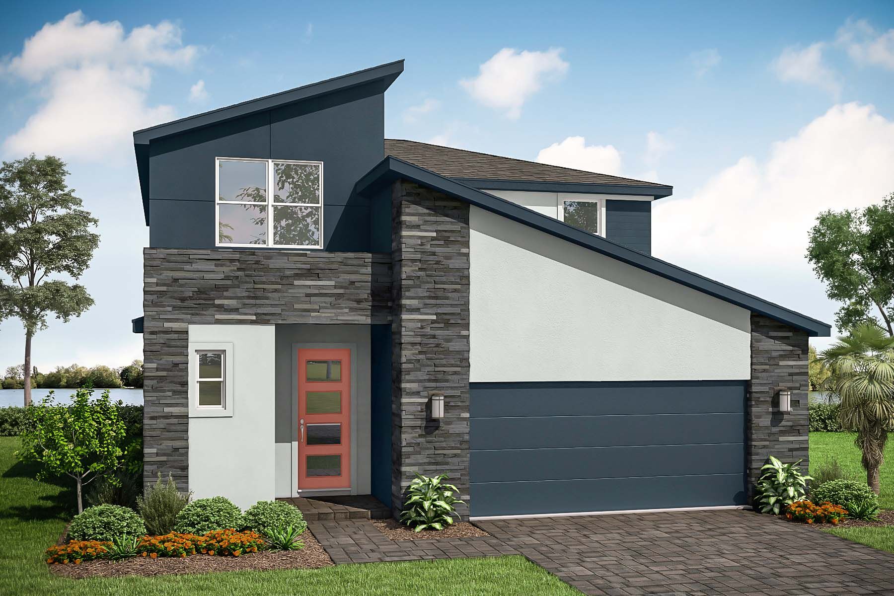 Elevation Front Danbury Contemporary