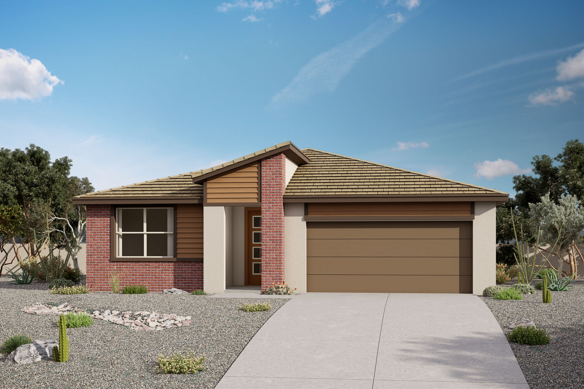  Elevation Front with garage and window