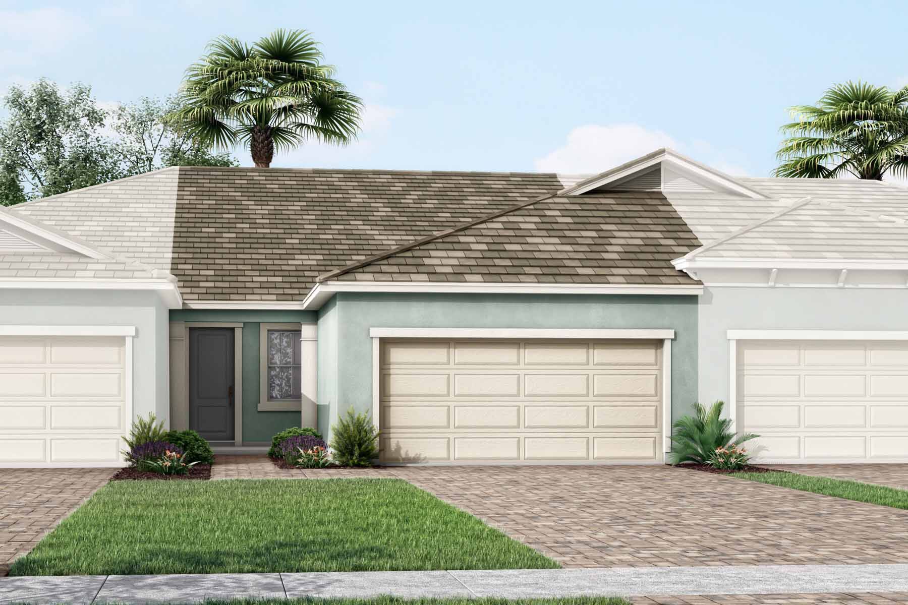Anclote villa with coastal exterior, paver drive