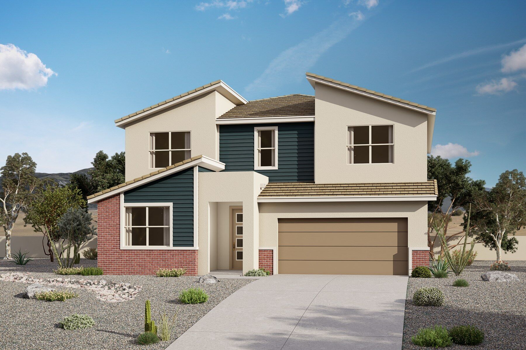  Elevation Front with garage and window