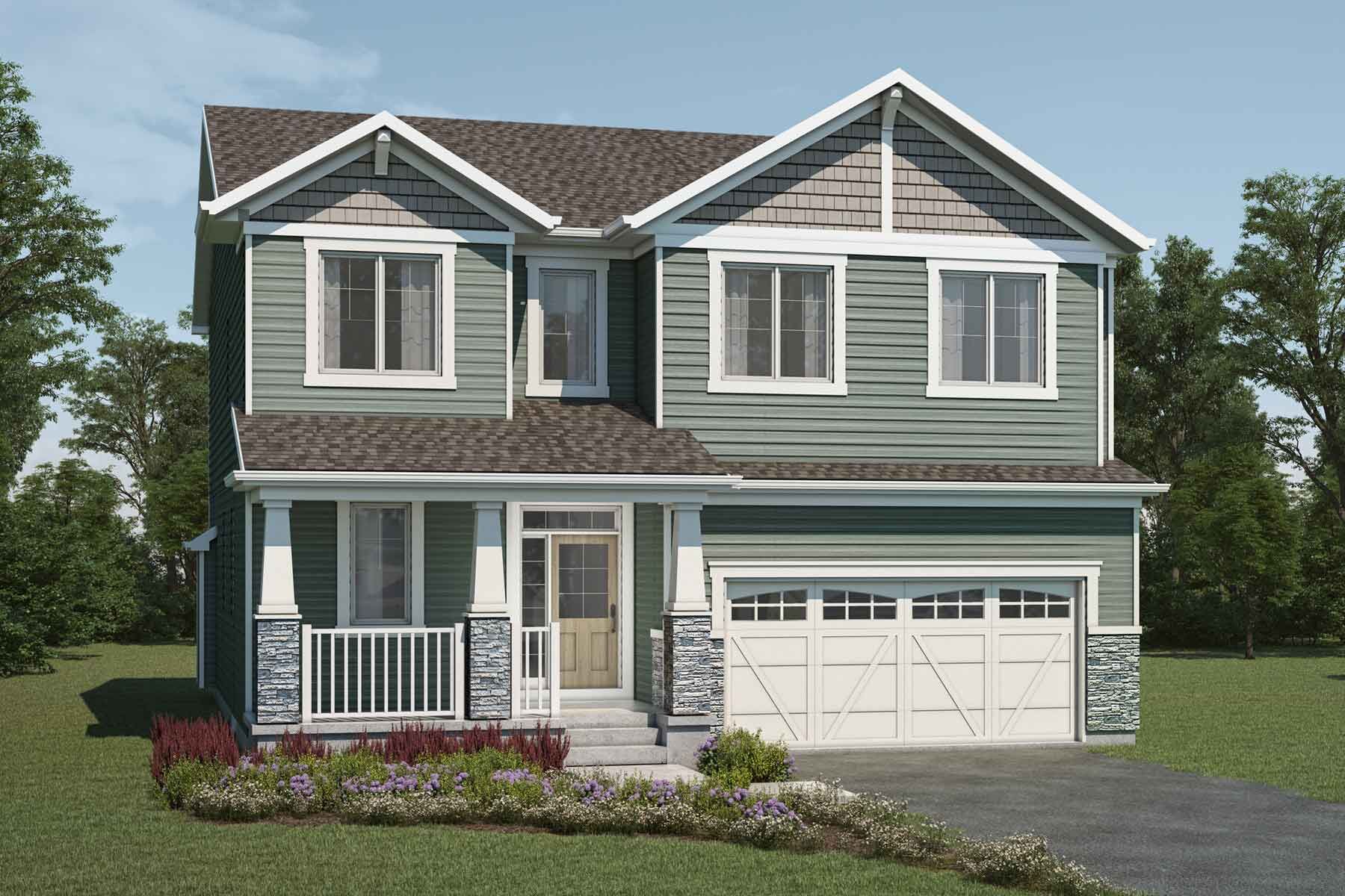 Bishop Craftsman Elevation Rendering