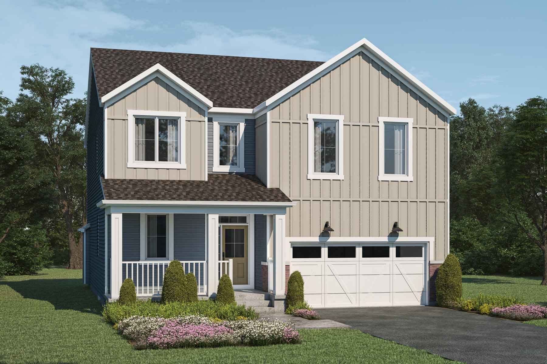 Bishop Farmhouse Elevation Rendering