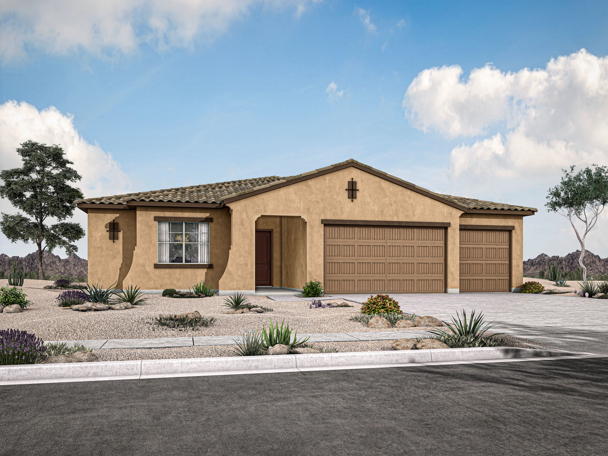  Elevation Front with garage, window and door