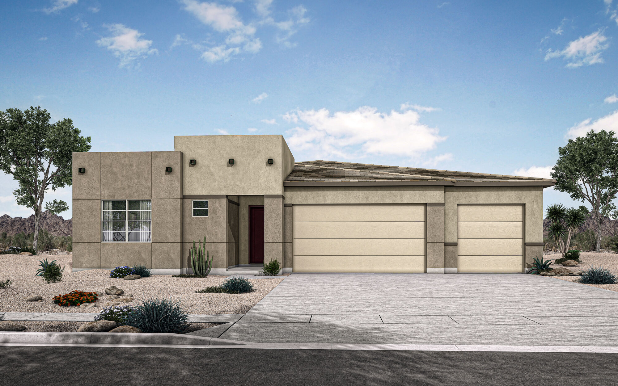  Elevation Front with garage and window