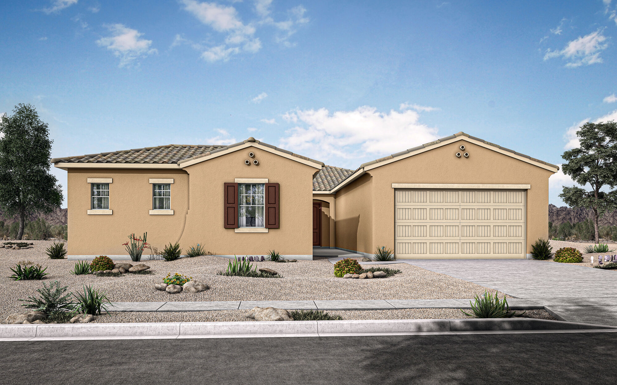  Elevation Front with window and garage