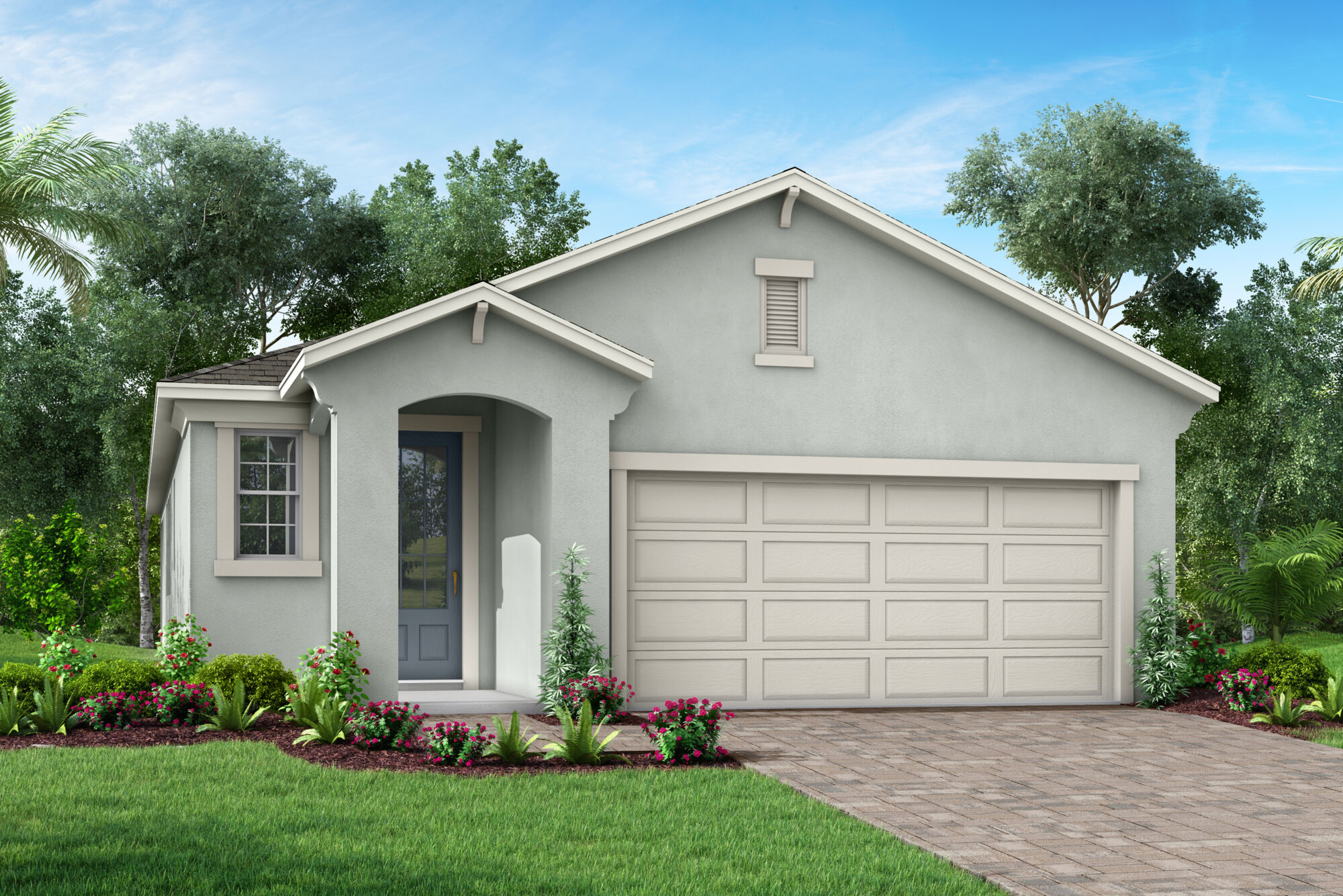  Elevation Front with garage, window and door