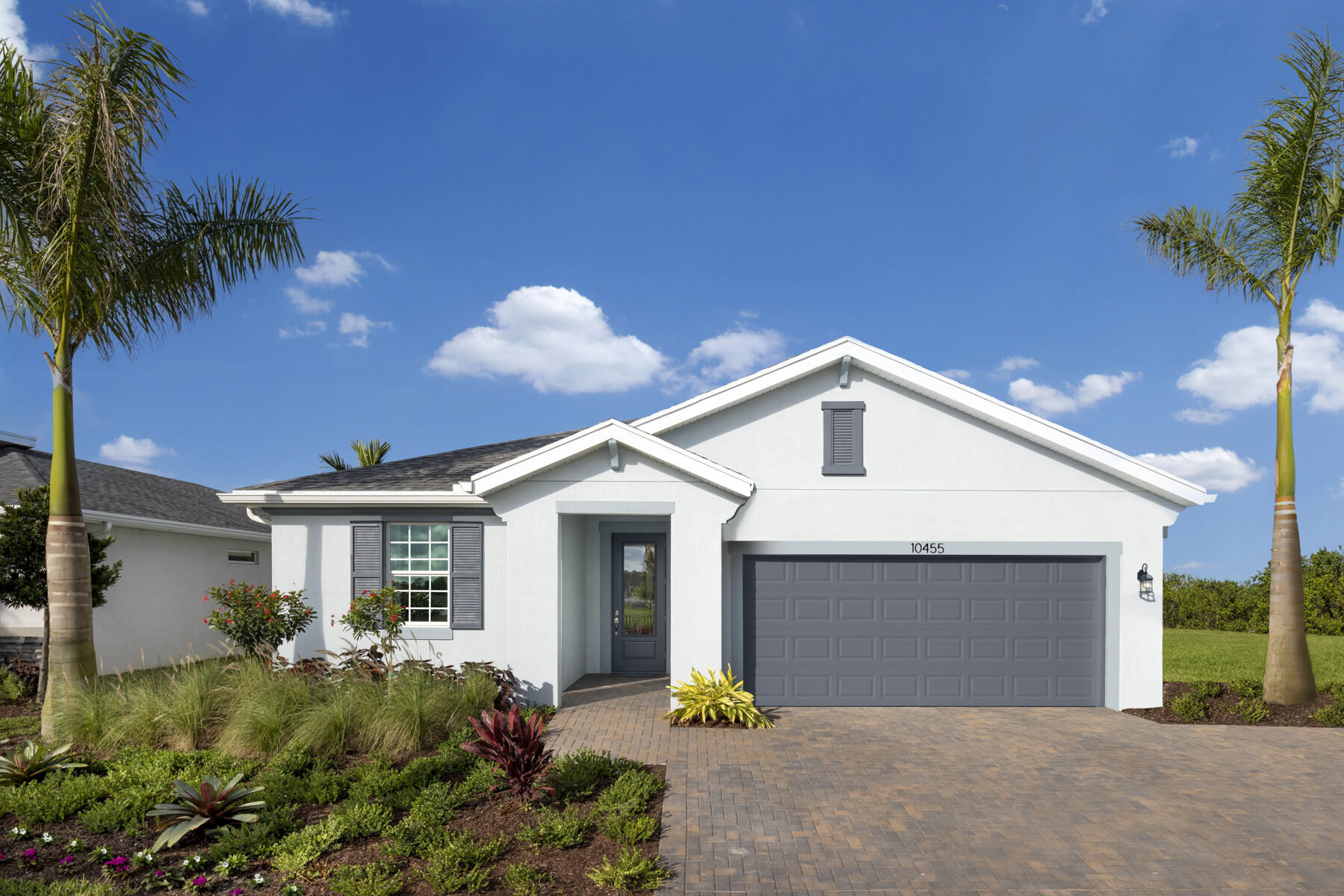  Elevation Front with garage, window and door