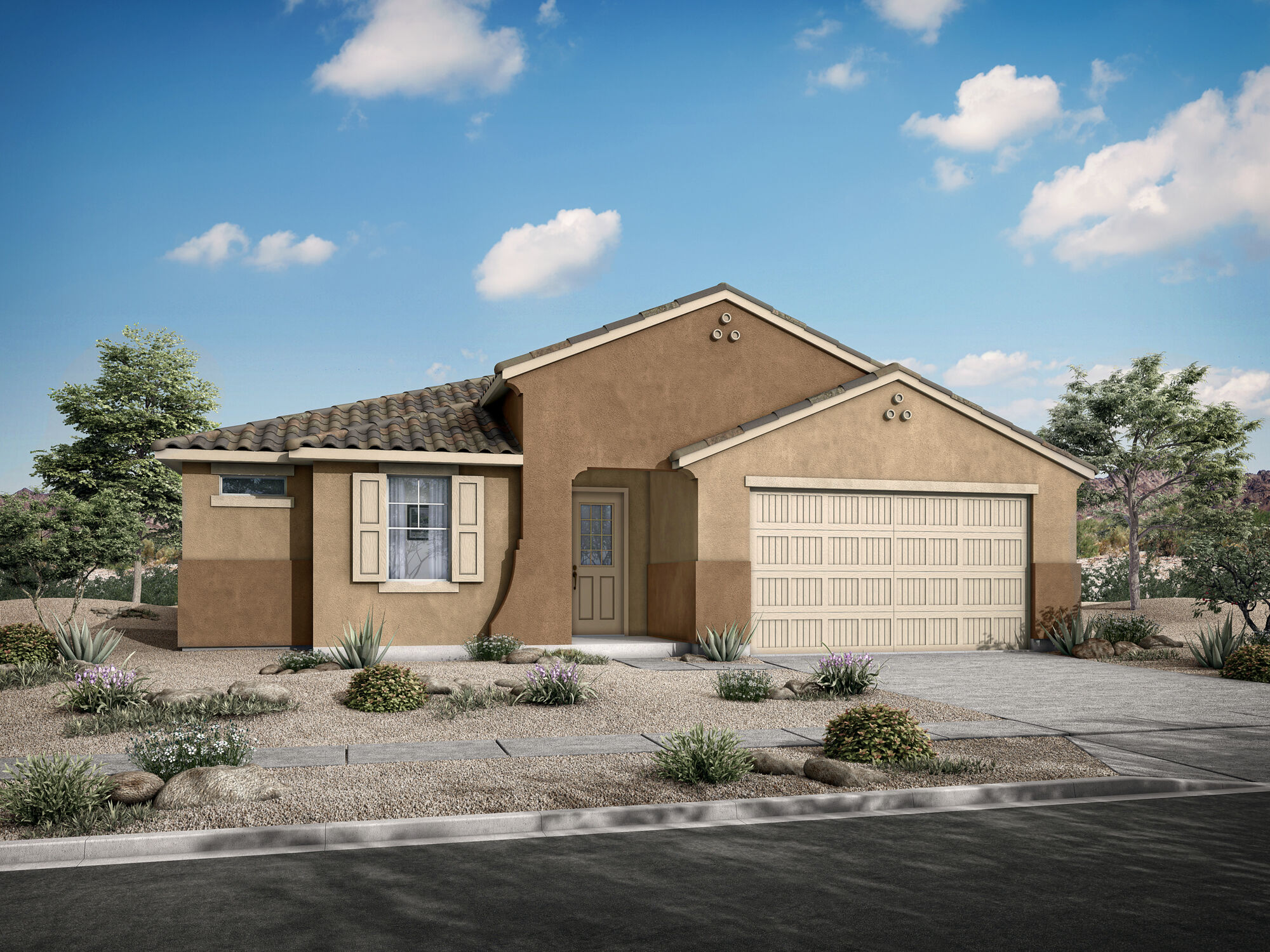  Elevation Front with garage and window