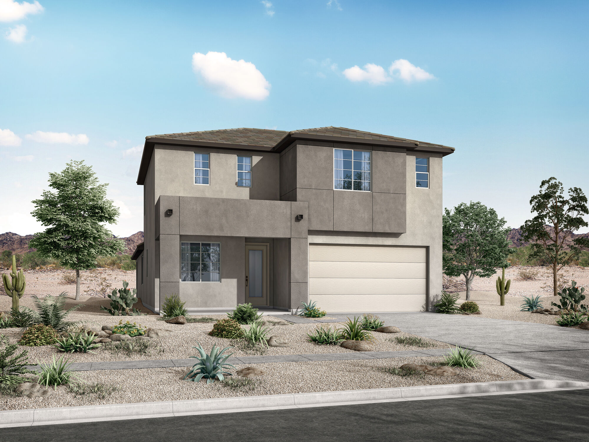 Elevation Front with garage, window and door