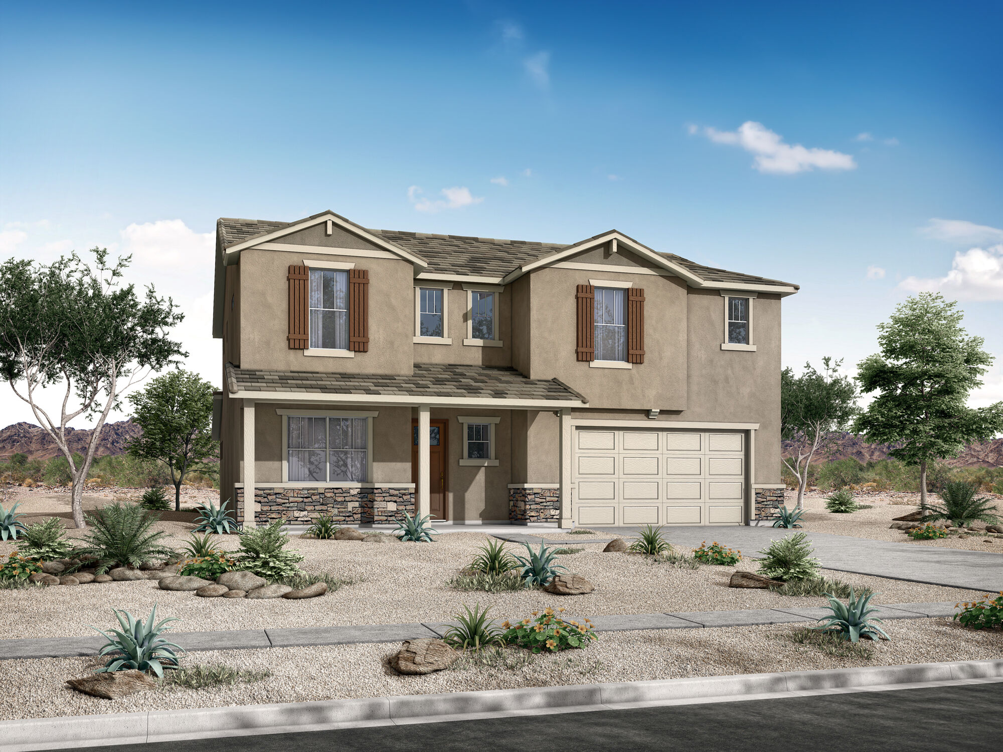  Elevation Front with window and garage