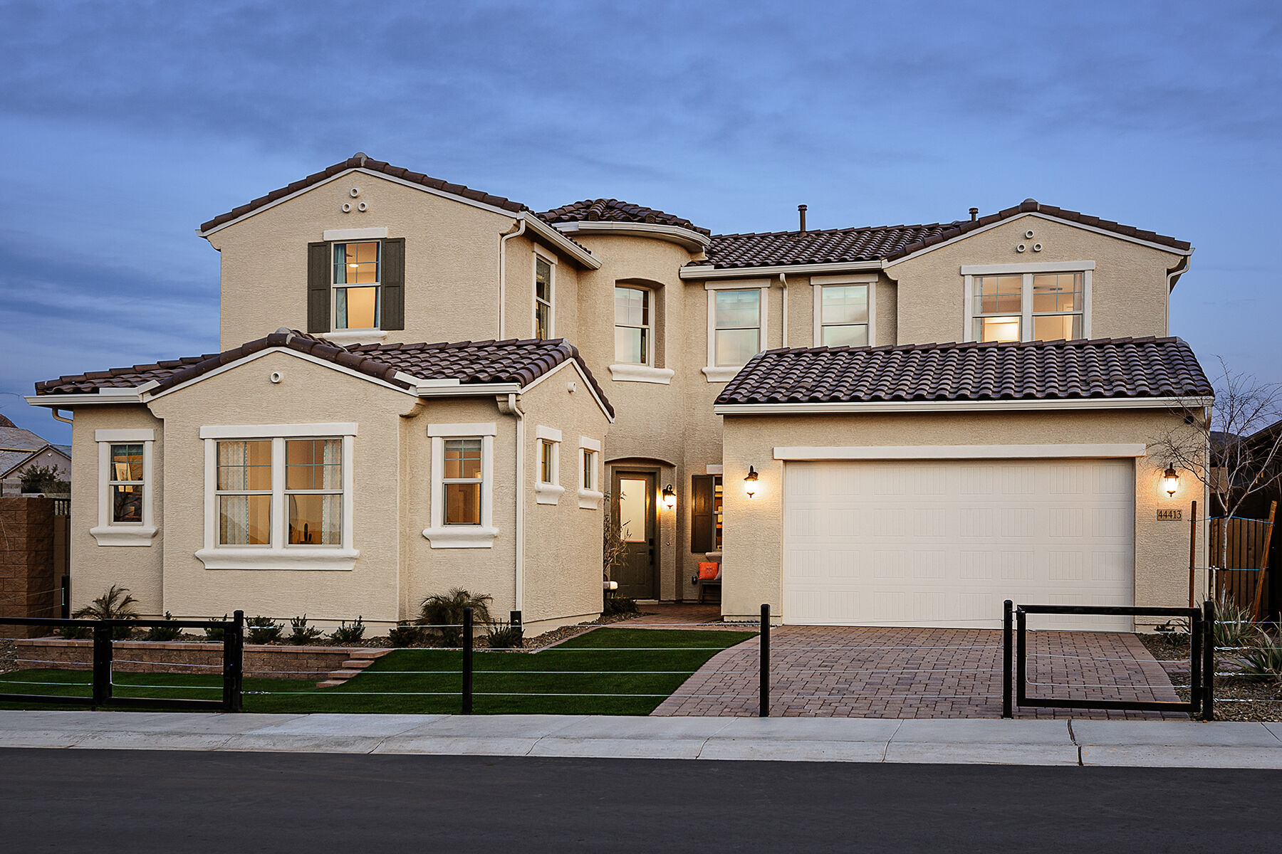  Elevation Front with window, garage and door