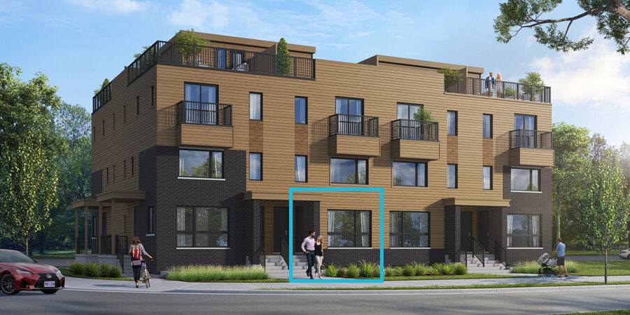  Town Homes with window and door