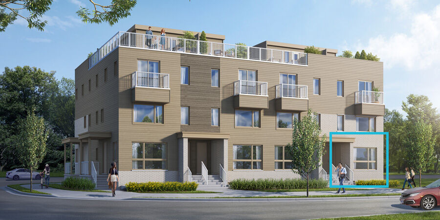  Town Homes with window and door