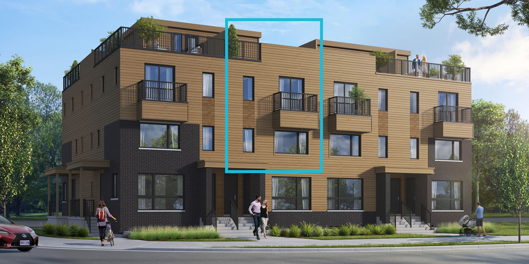  Town Homes with window and door