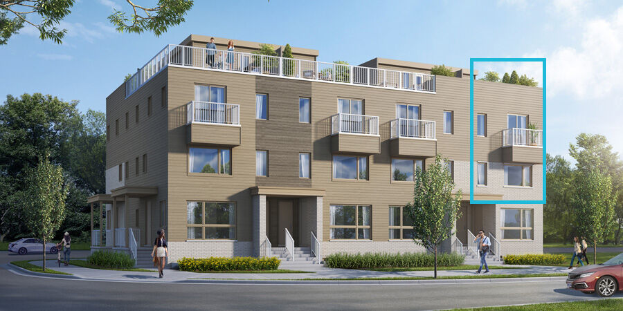  Town Homes with window and door