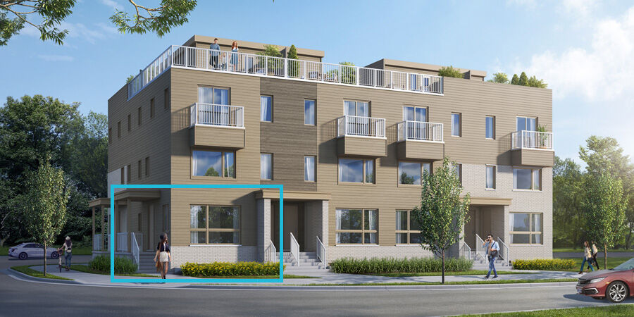  Town Homes with window and door