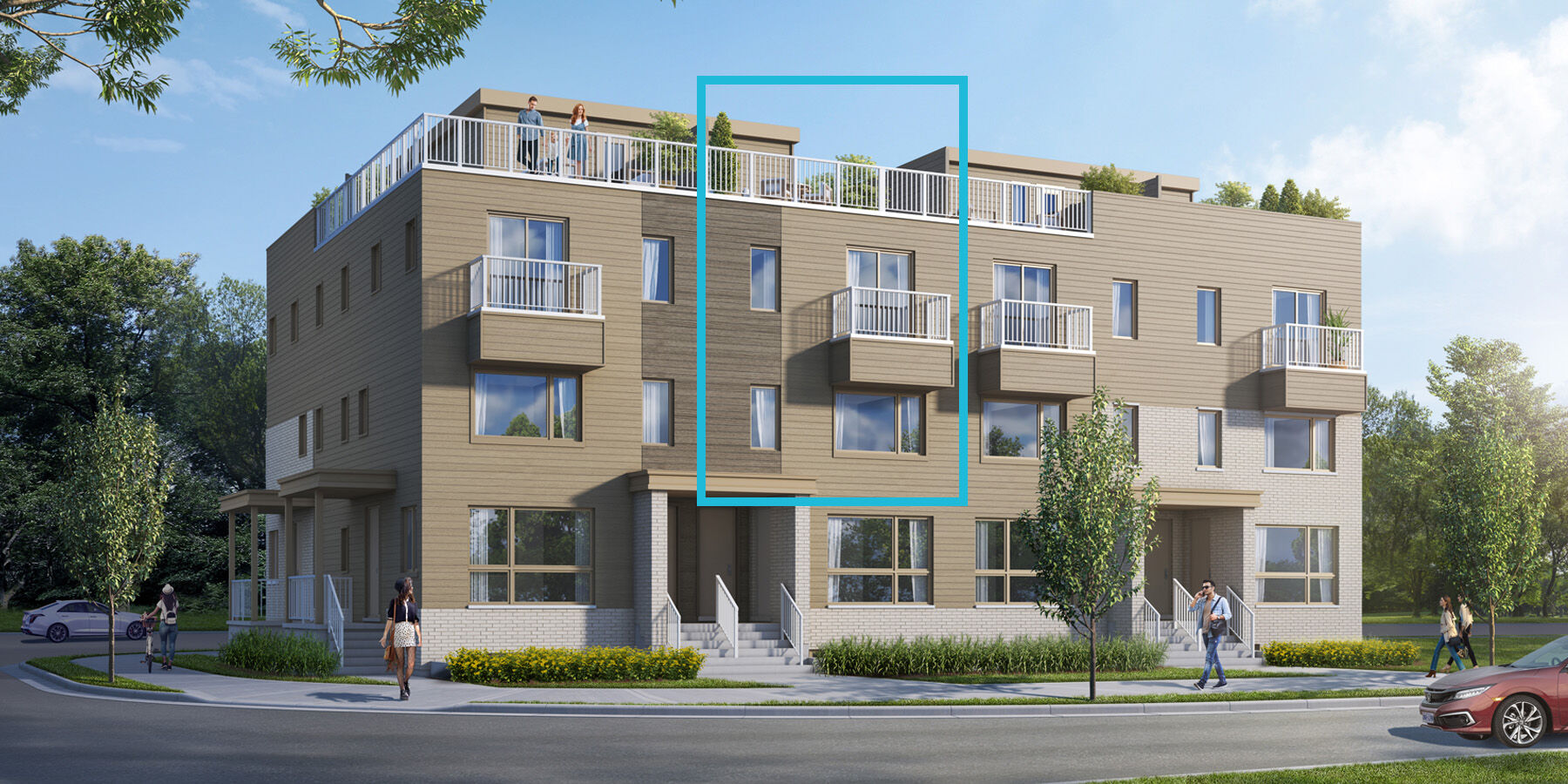  Town Homes with window and door