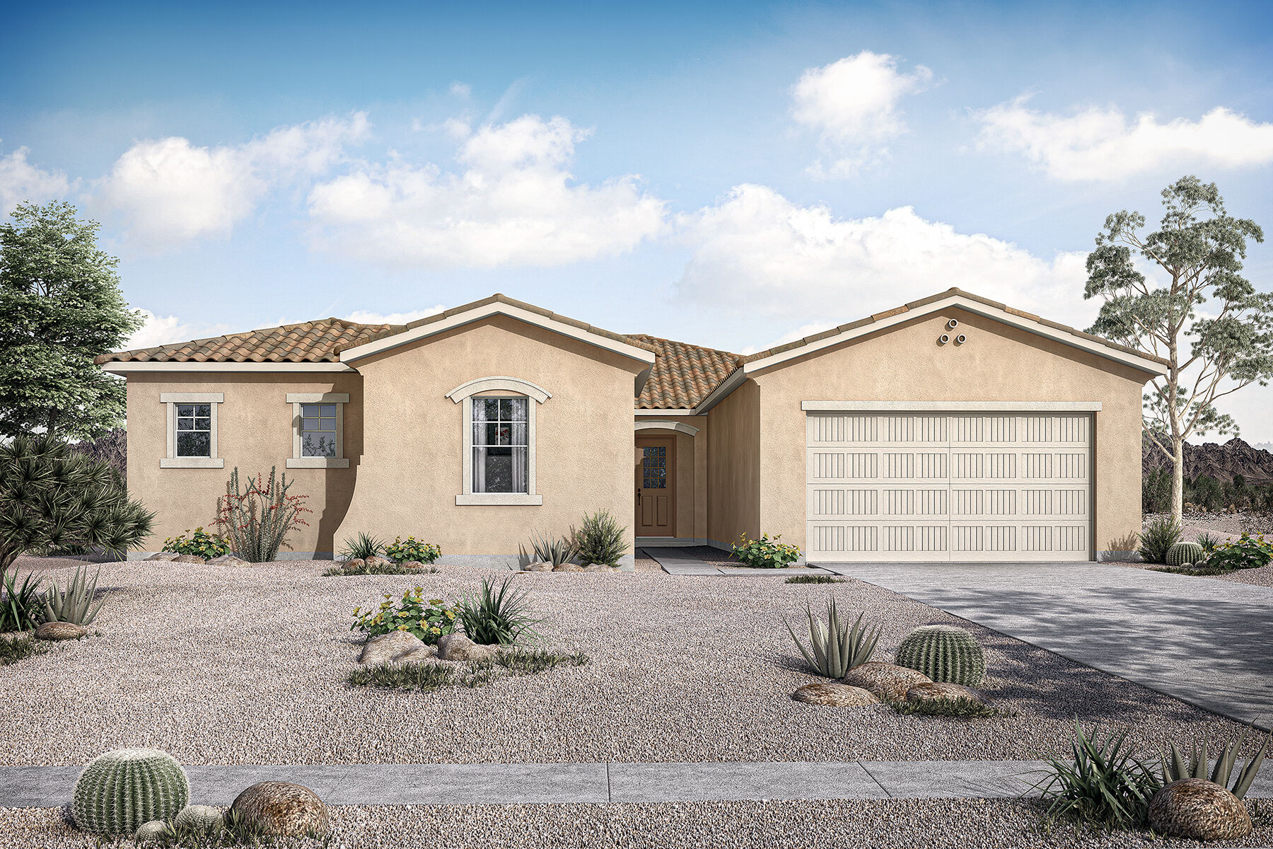  Elevation Front with garage and window