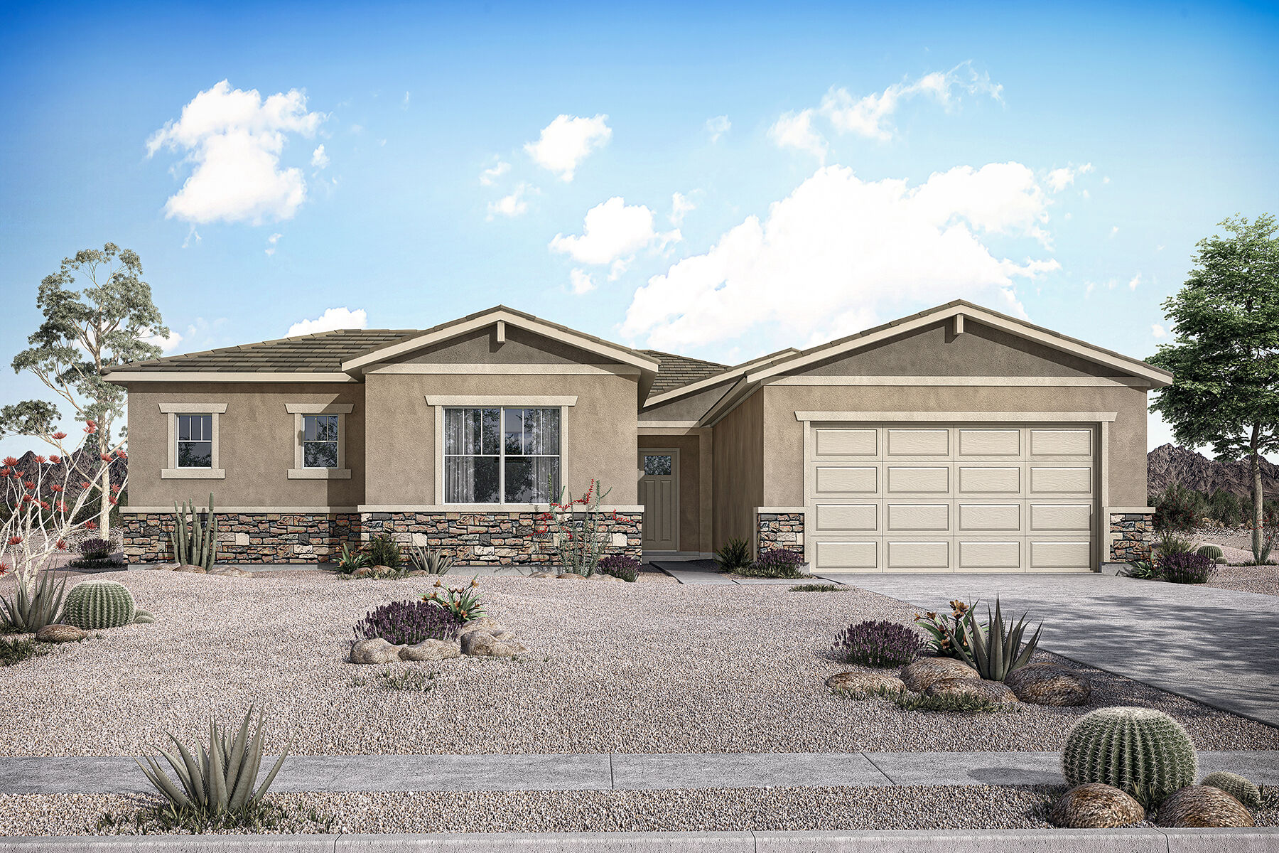  Elevation Front with garage and window