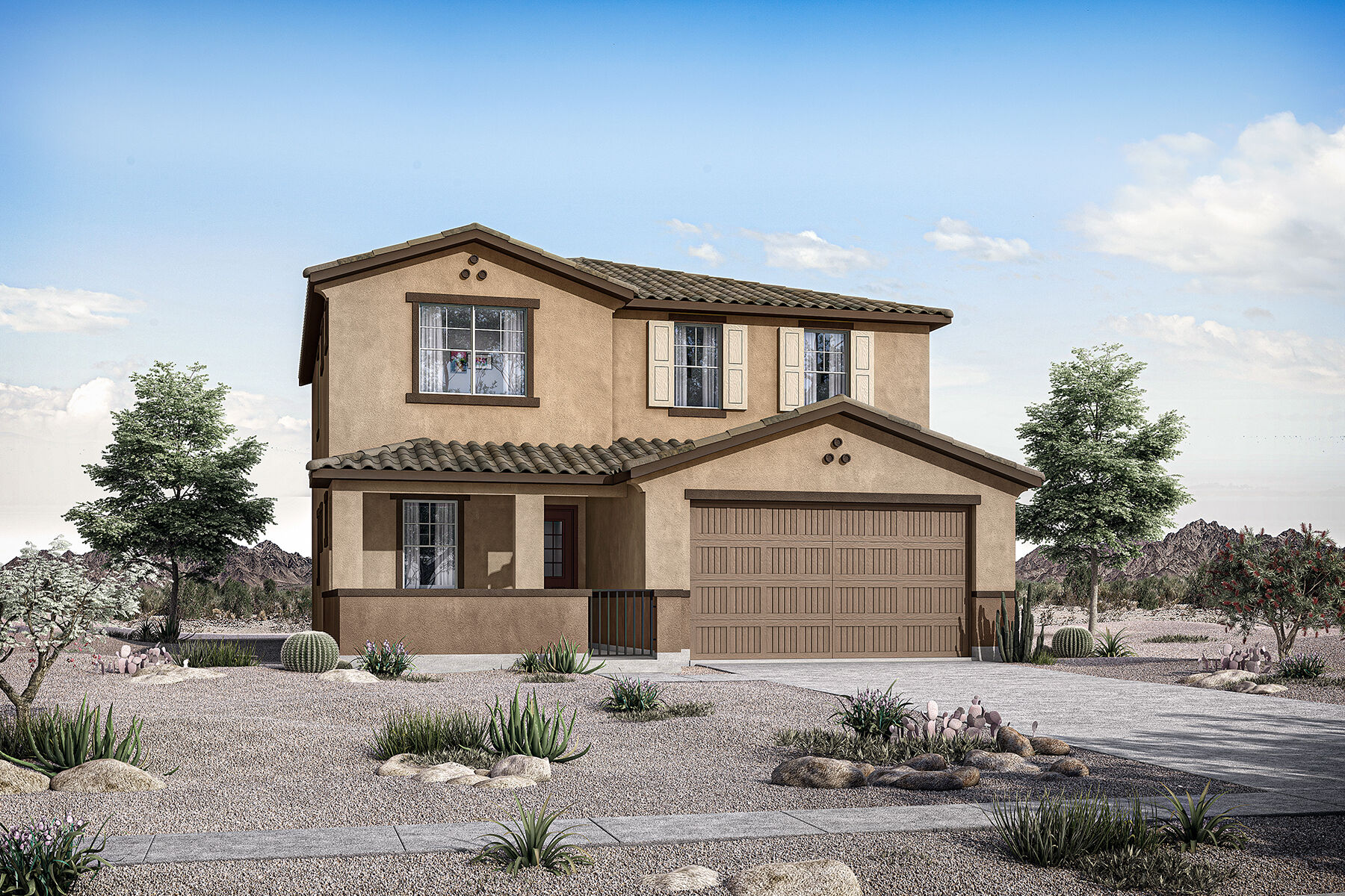  Elevation Front with garage and window