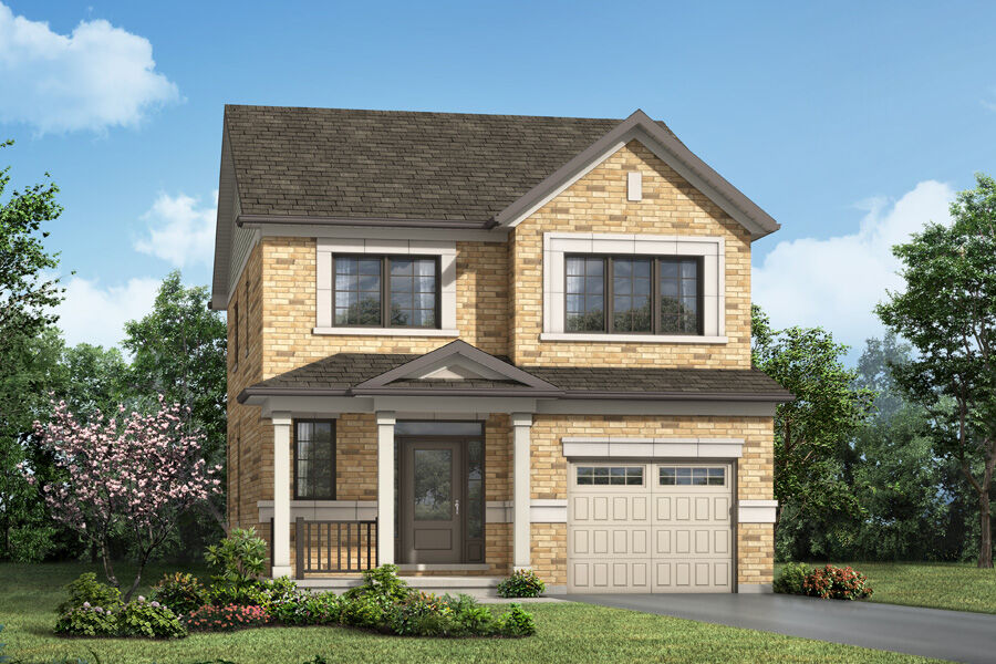  Elevation Front with garage and door