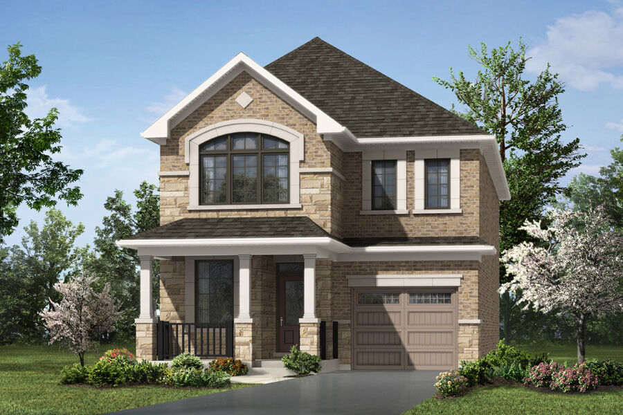  Elevation Front with garage, door and window