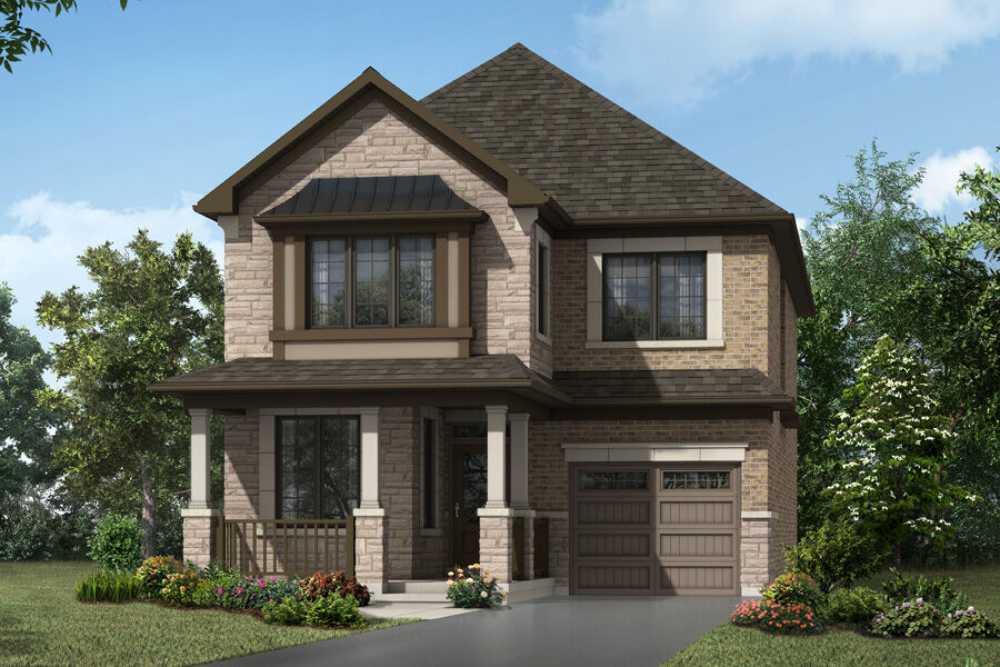  Elevation Front with garage and window