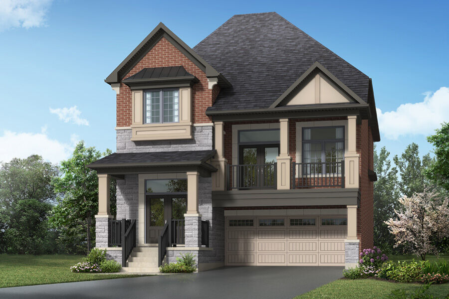  Elevation Front with door, garage and window