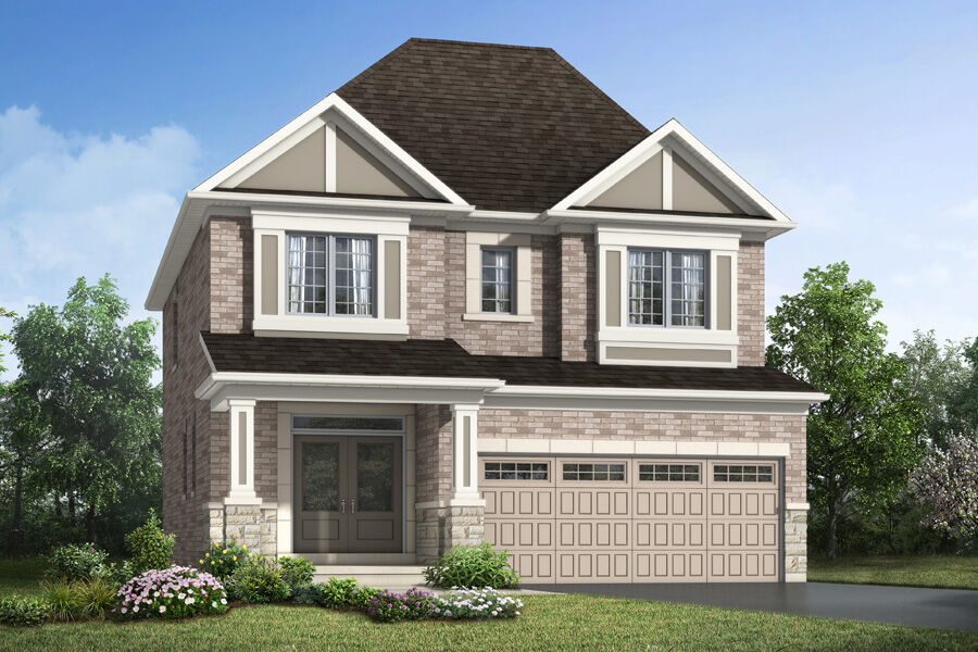  Elevation Front with garage, door and window