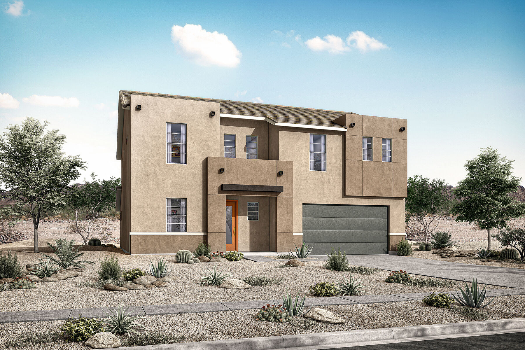  Elevation Front with garage, window and door