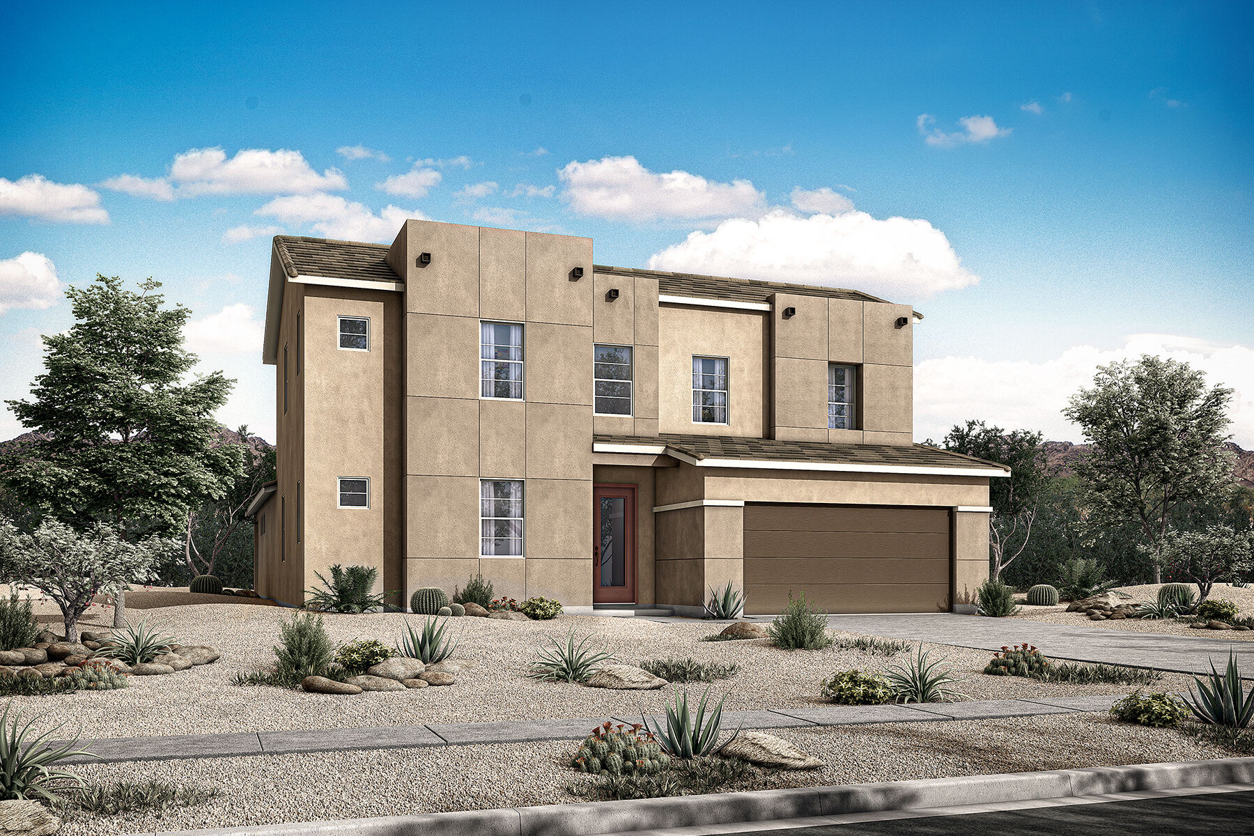  Elevation Front with garage, window and door