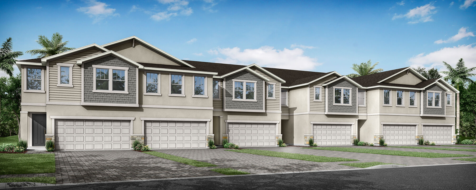  Town Homes with garage, window and door