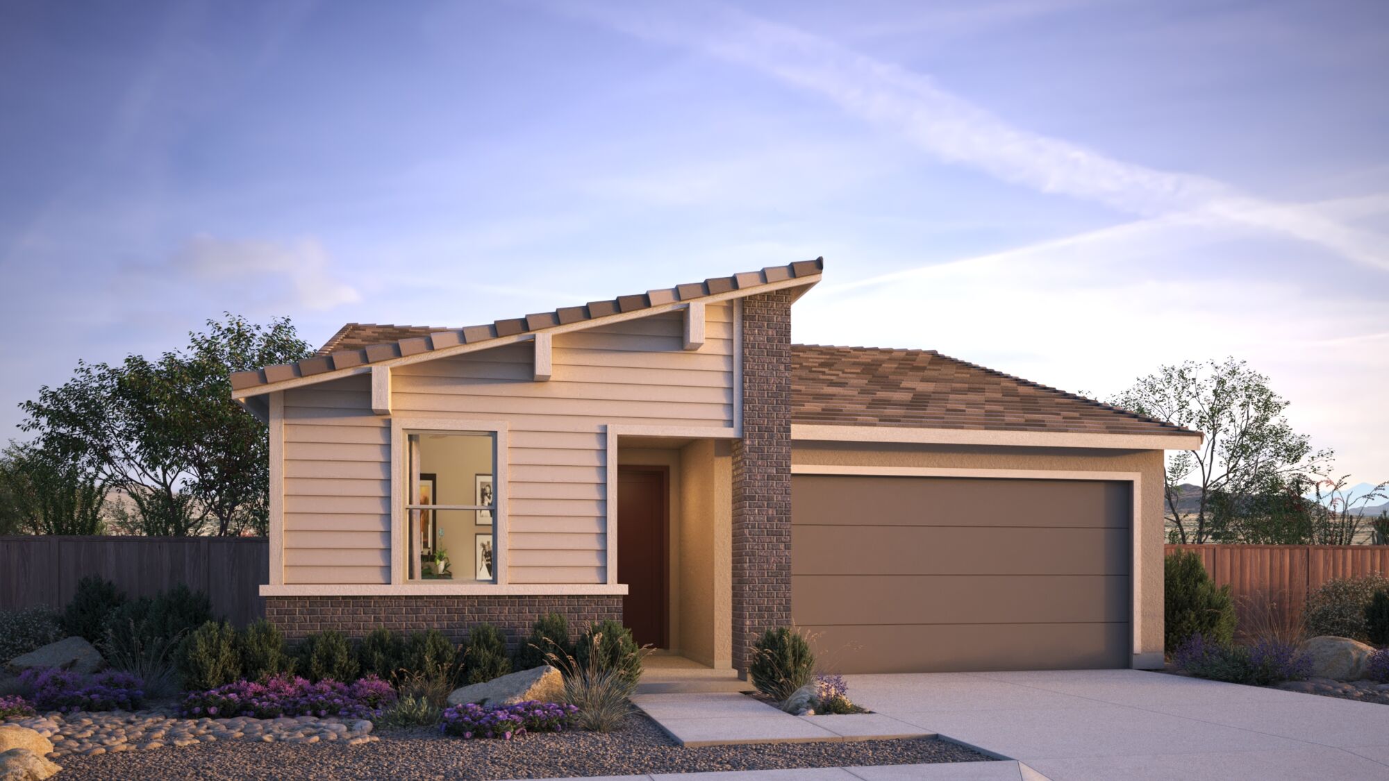  Elevation Front with garage, window and door