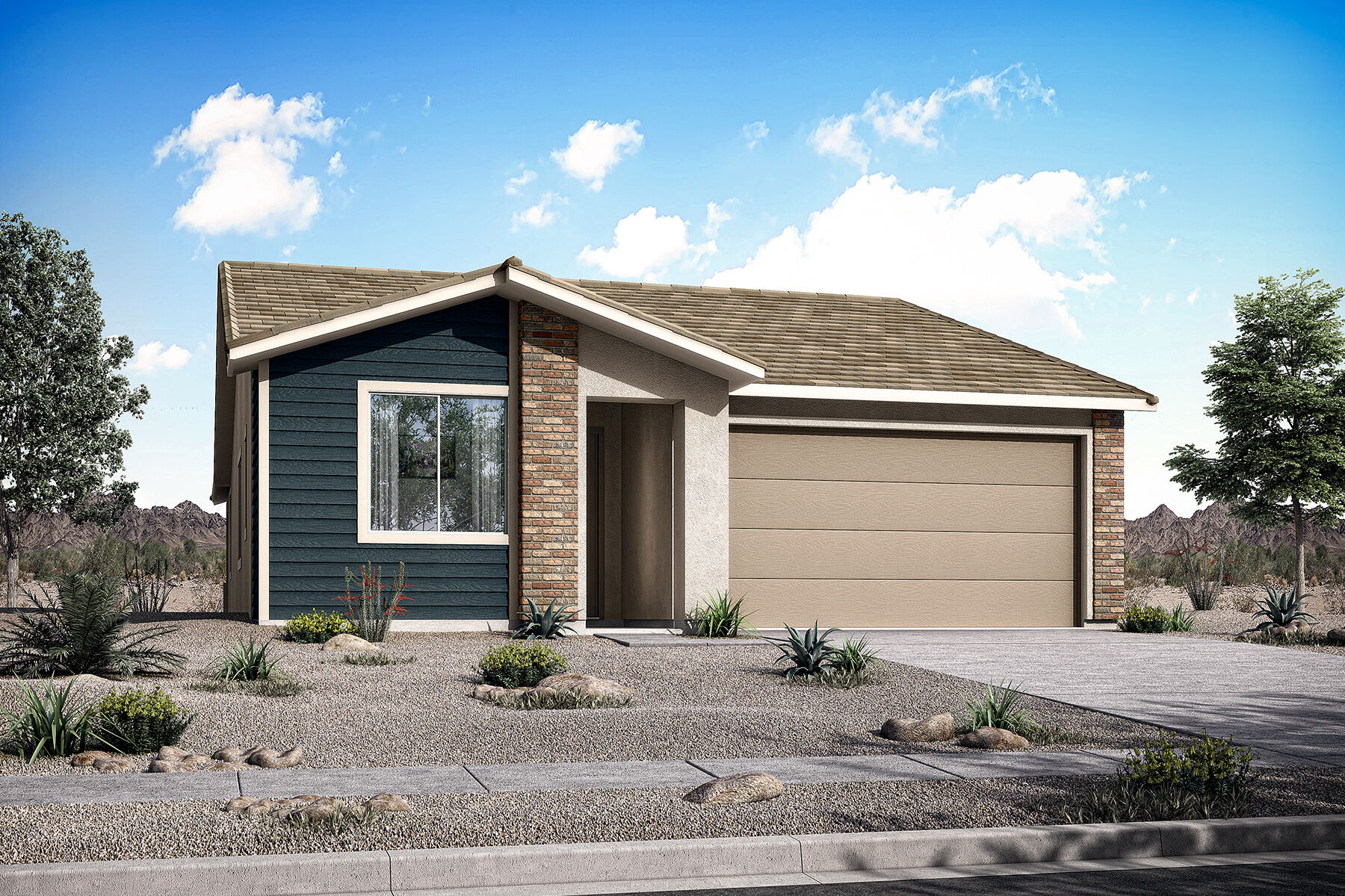  Elevation Front with window and garage