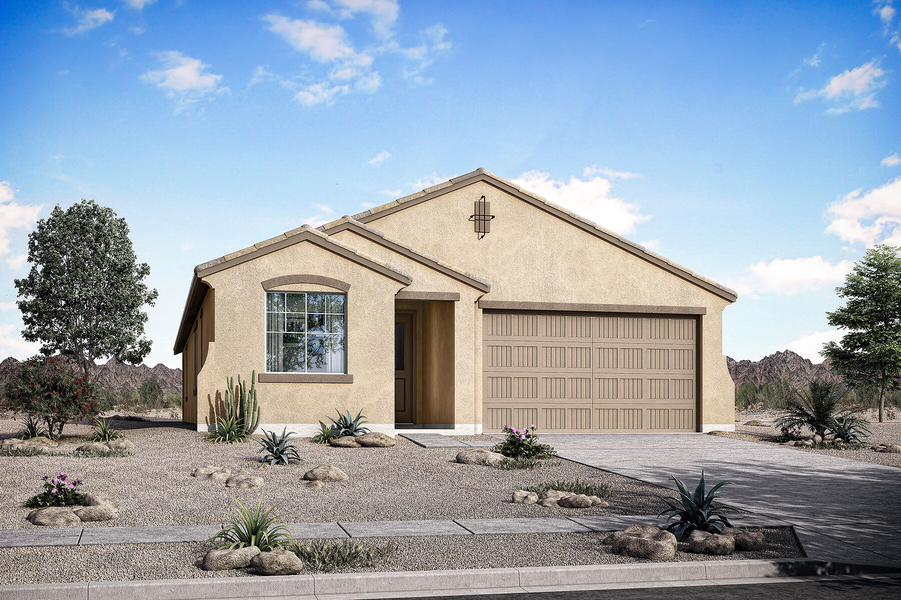  Elevation Front with garage, window and door